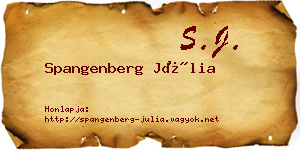 Spangenberg Júlia névjegykártya